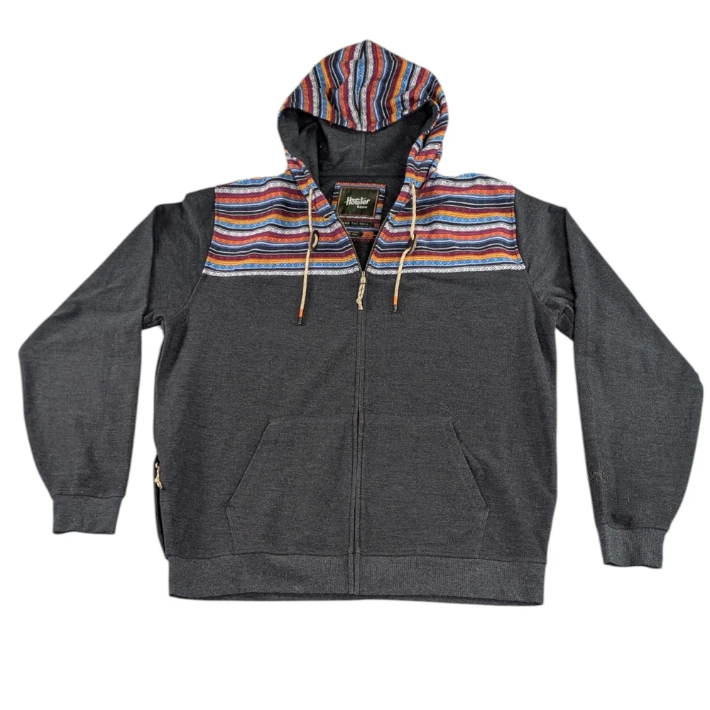 Howler Bros Shaman Zip Hoodie Jefe Jacquard Southwestern Yoke XL  F346 - Picture 2 of 10